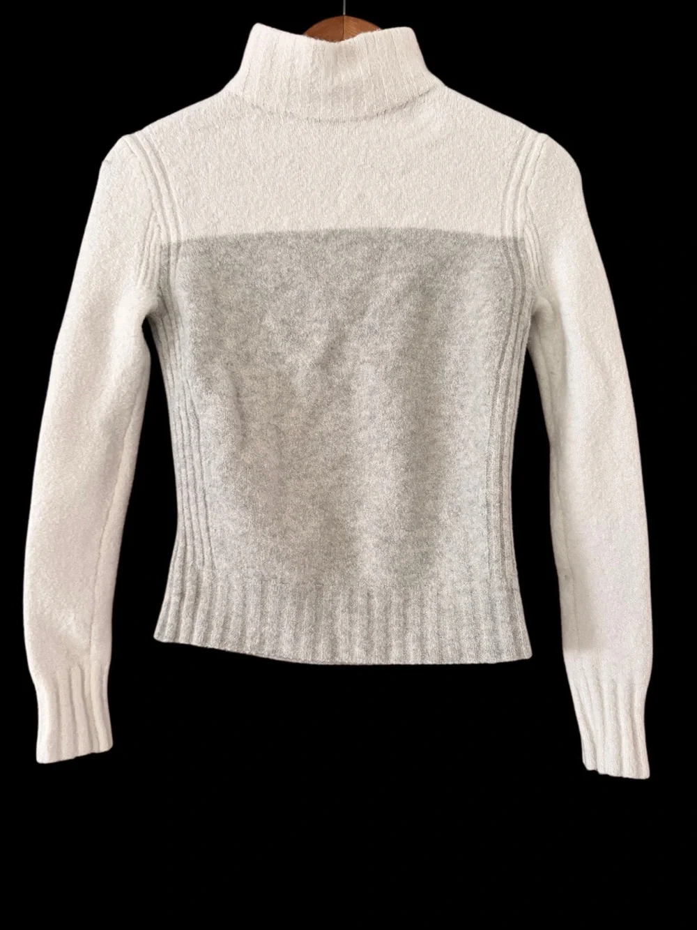 J. Crew Womens Cream & Light Gray Mockneck Sweater